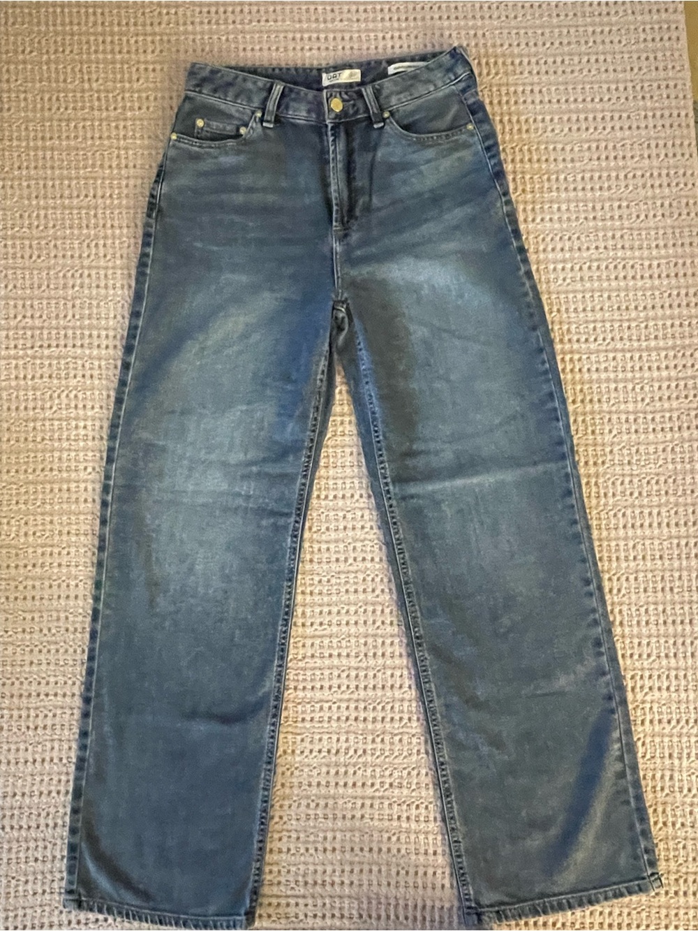 OAT New York Cloud Luxe High Rise Straight Jeans Size 27 Medium Wash